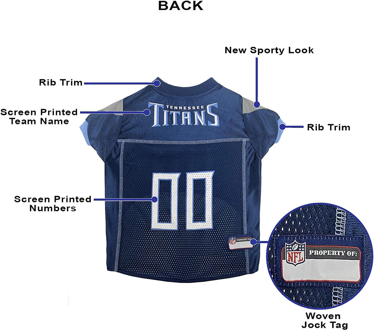 Tennessee Titans Pet Jersey - 3 Red Rovers