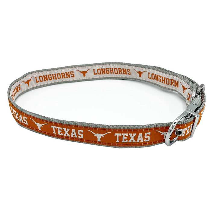 TX Longhorns Reversible Dog Collar - 3 Red Rovers