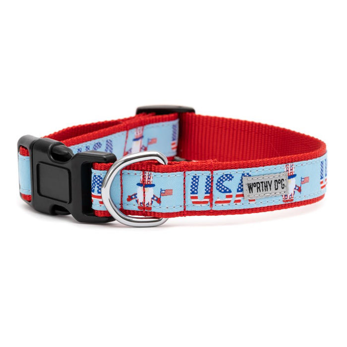 Uncle Sam Gnome Dog Collar - 3 Red Rovers