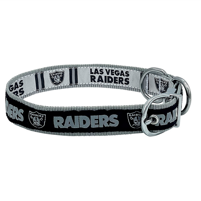 Vegas Raiders Reversible Dog Collar - 3 Red Rovers