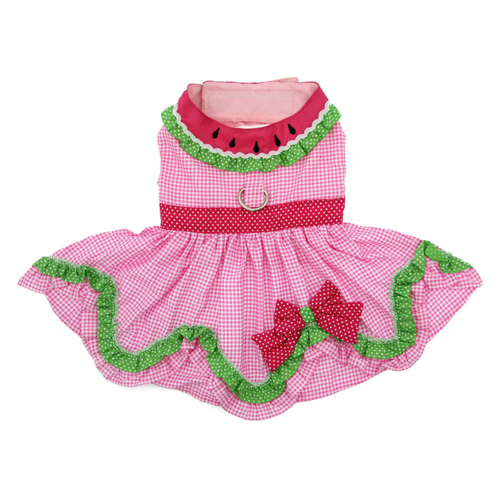 Watermelon Harness Dress with Leash - 3 Red Rovers