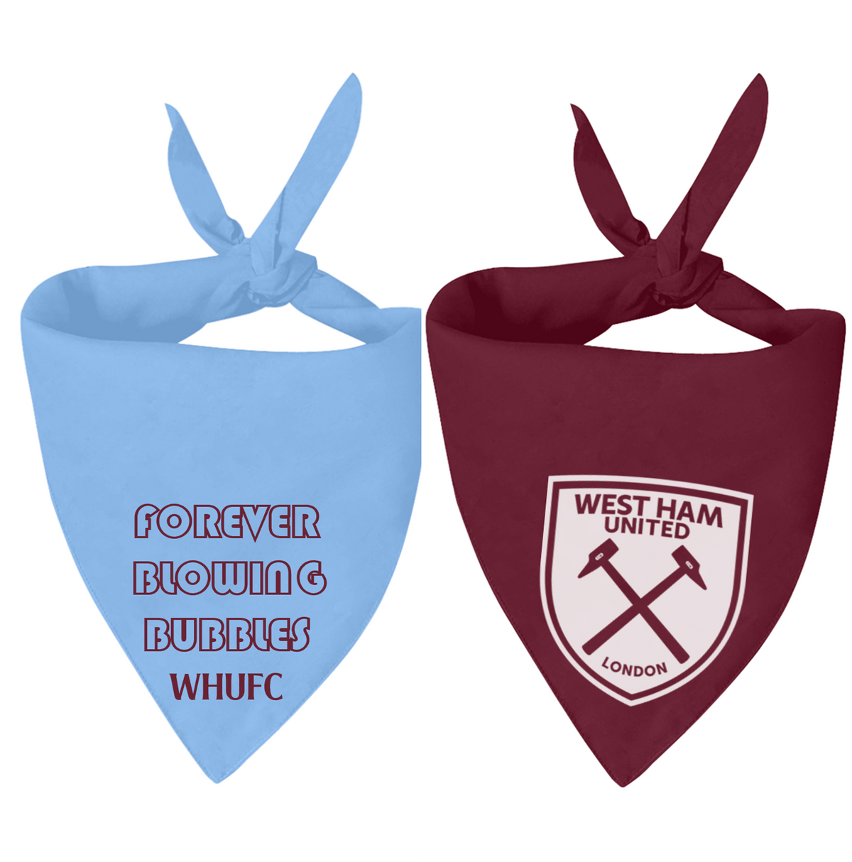 West Ham United FC Handmade Bandanas - 3 Red Rovers