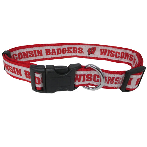 WI Badgers Dog Collar - 3 Red Rovers