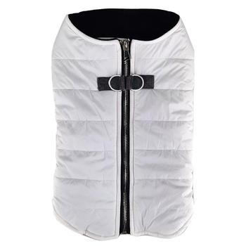 Zip Up Puffer Vest - White - 3 Red Rovers